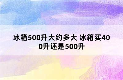 冰箱500升大约多大 冰箱买400升还是500升